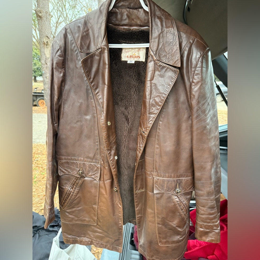 Vintage 100% Genuine Leather Jacket Coat